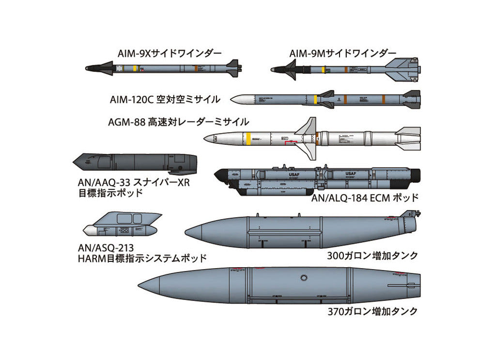 Tamiya 1:72 F-16CJ Block 50 Fighting Falcon with Full Equipment - 60788