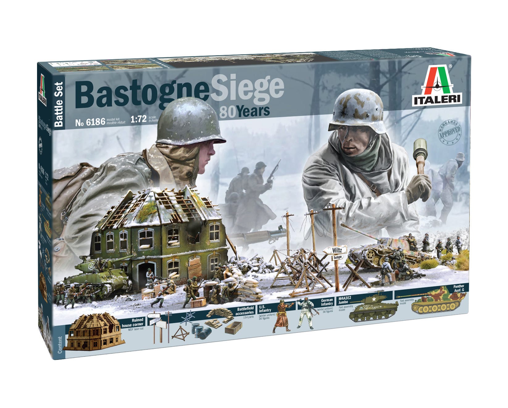 Italeri 1:72 Bastogne Siege 1944 MDF Edition 80th Anniversary - 6186