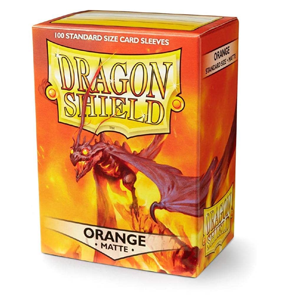 Dragon Shield - Matte Standard Size Sleeves 100pk - Orange - Loaded Dice