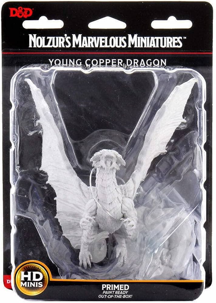 Young Copper Dragon: D&D Nolzur's Marvelous Unpainted Miniature (W8) - Loaded Dice Barry Vale of Glamorgan CF64 3HD
