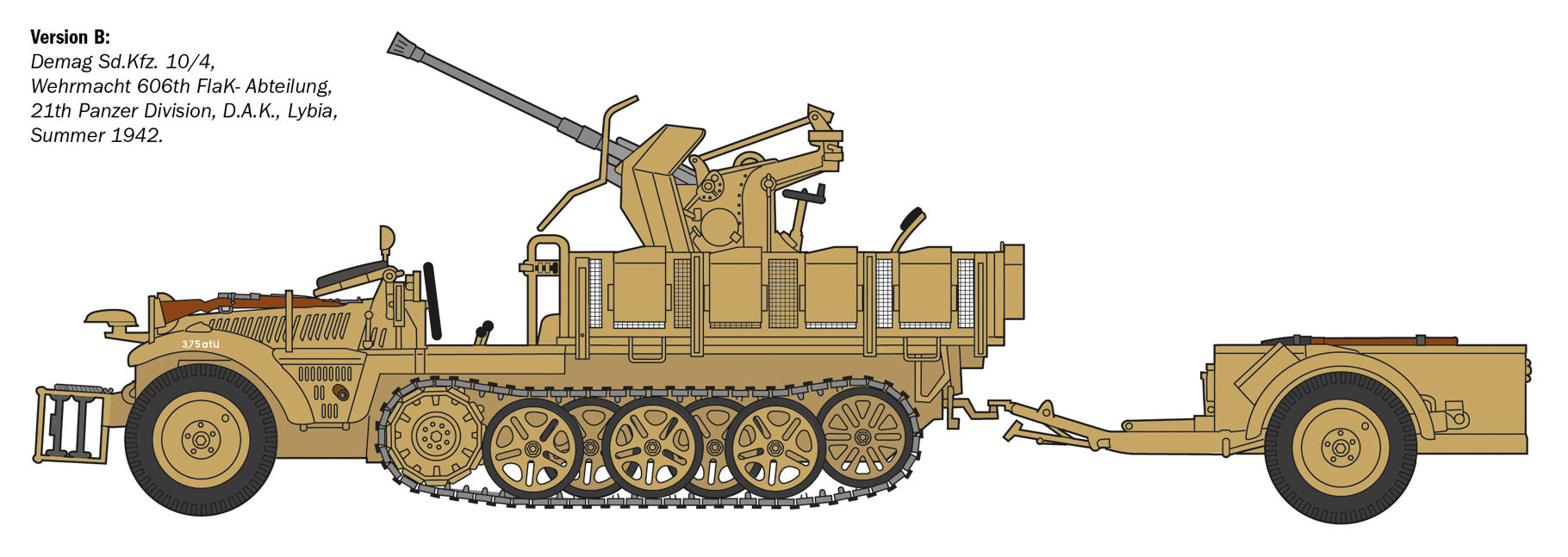 Italeri 1:35 Sd.Kfz. 10/4 with FlaK 30 - 6395