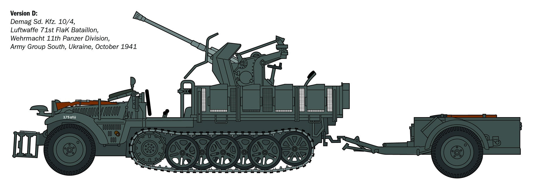 Italeri 1:35 Sd.Kfz. 10/4 with FlaK 30 - 6395