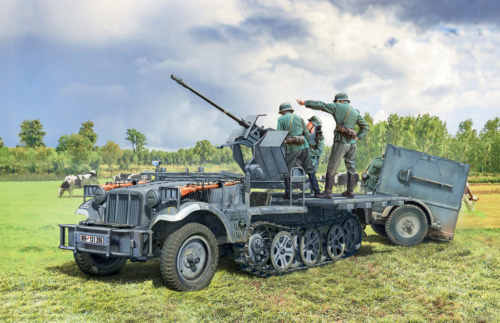 Italeri 1:35 Sd.Kfz. 10/4 with FlaK 30 - 6395