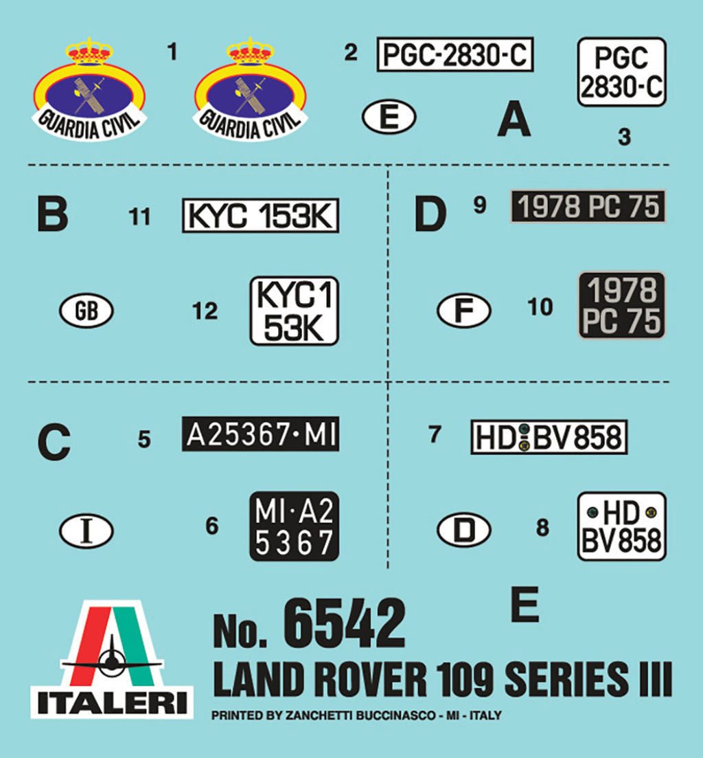 Italeri 1:35 Land Rover Series III 'Guardia Civil' - 6542