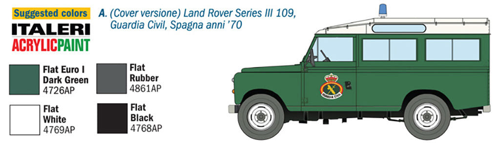 Italeri 1:35 Land Rover Series III 'Guardia Civil' - 6542