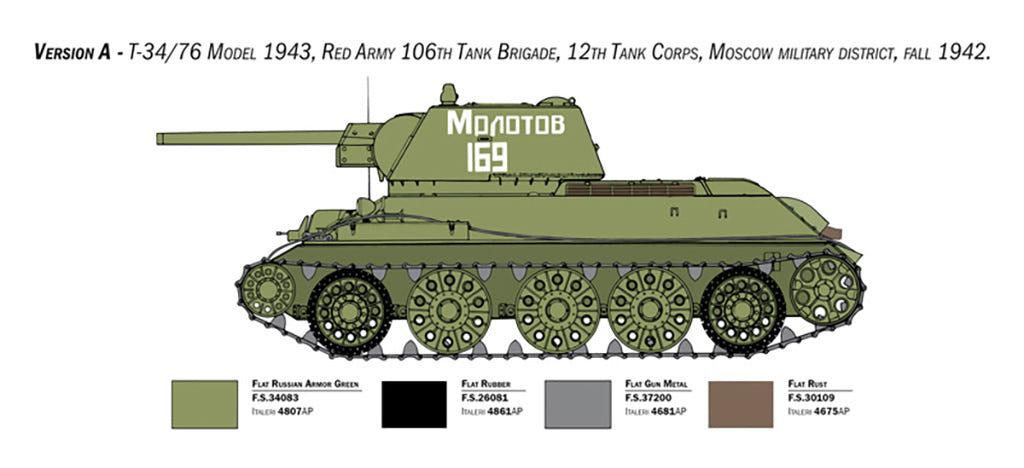 Italeri 1:35 T-34/76 Mod. 43 - 6570
