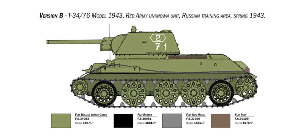 Italeri 1:35 T-34/76 Mod. 43 - 6570