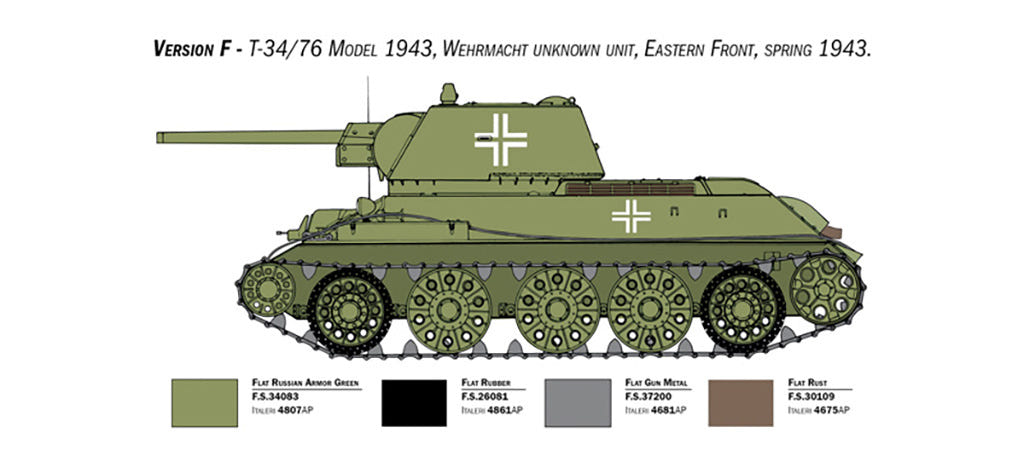 Italeri 1:35 T-34/76 Mod. 43 - 6570