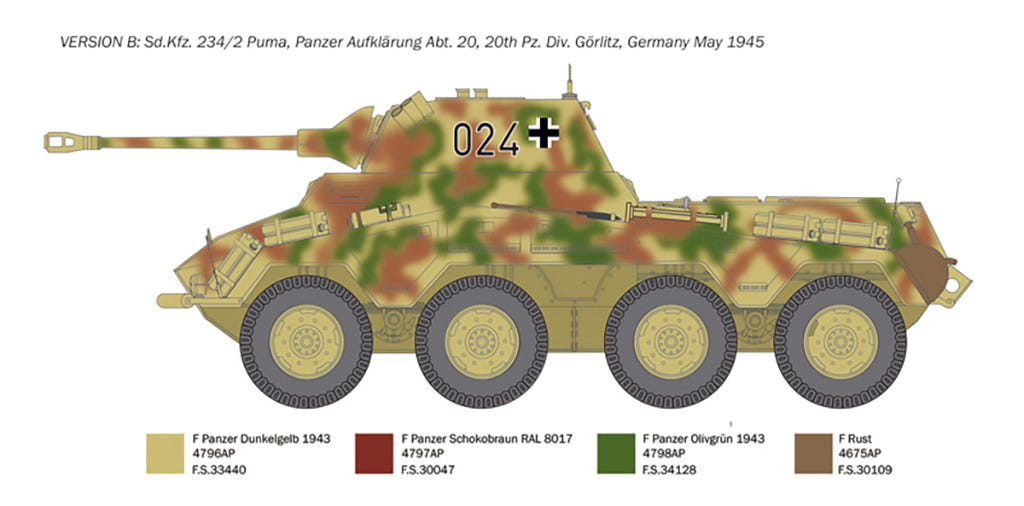 Italeri 1:35 Sd. Kfz.234/2 Puma - 6572