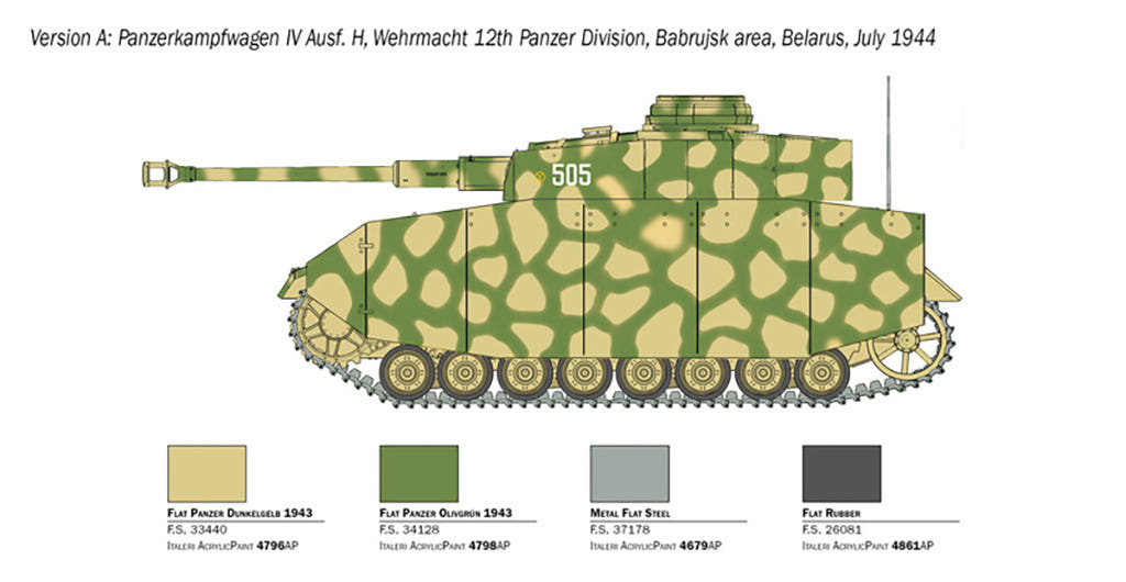 Italeri 1:35 Pz. Kpfw. IV Ausf. H - 6578