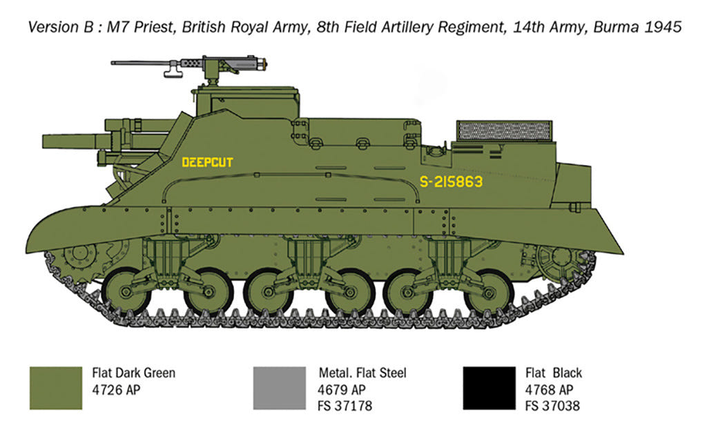Italeri 1:35 M7 Priest self-propelled howitzer - 6580