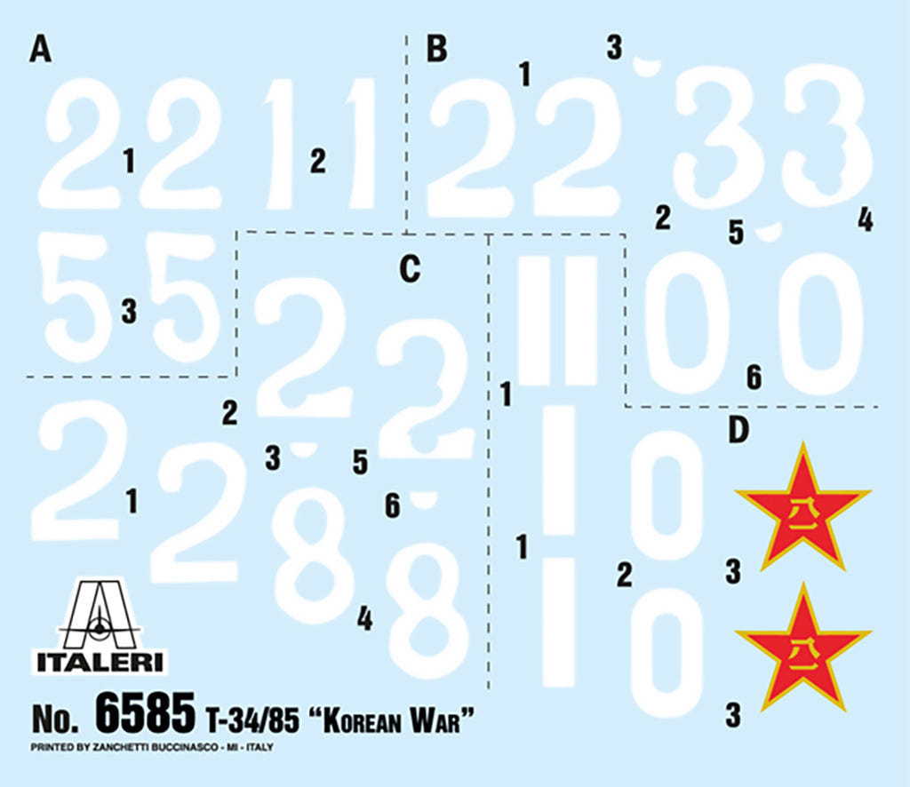 Italeri 1:35 T-34/85 “Korean War” - 6585