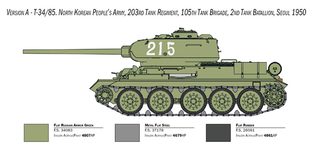 Italeri 1:35 T-34/85 “Korean War” - 6585