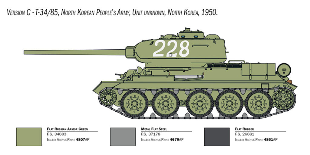Italeri 1:35 T-34/85 “Korean War” - 6585