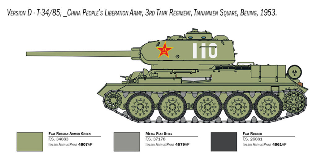 Italeri 1:35 T-34/85 “Korean War” - 6585