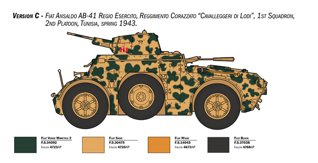 Italeri 1:35 AB 41 with Bersaglieri Italien Infantry El Almn - 6591