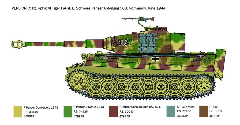 Italeri 1:35 Pz.Kpfw.VI Tiger I Ausf.E late prod. - 6754
