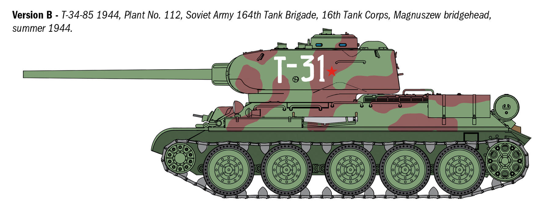 Italeri 1:35 T34/85 Zavod 112 Tank - 6758