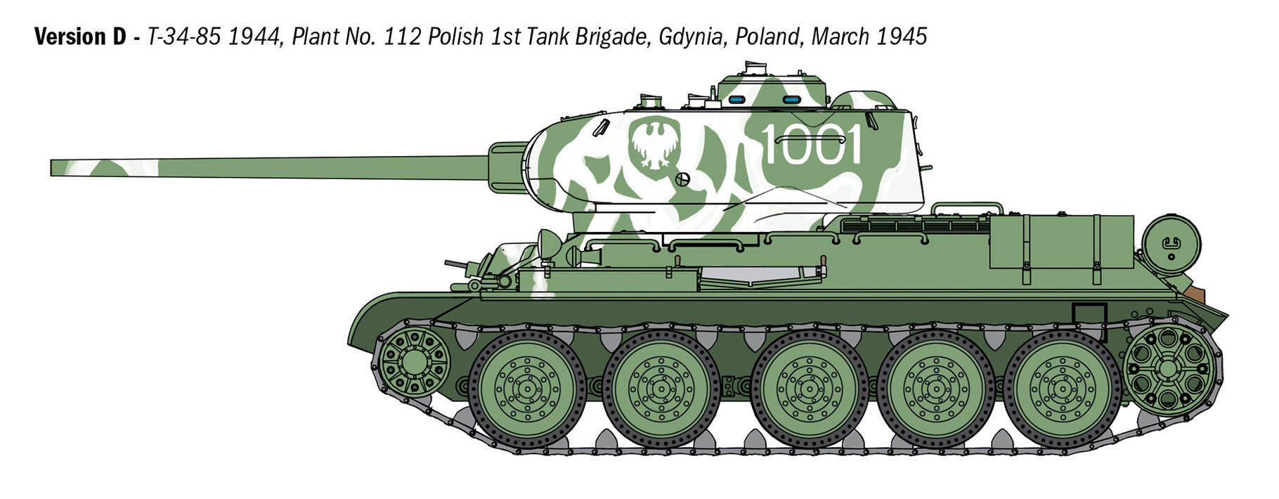 Italeri 1:35 T34/85 Zavod 112 Tank - 6758