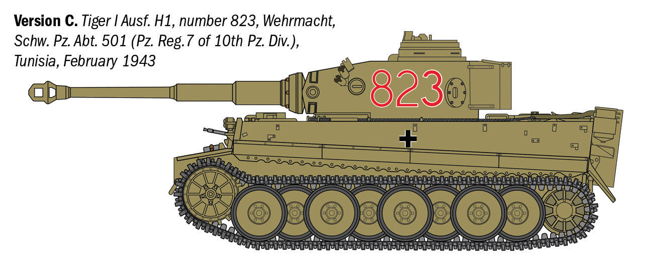 Italeri 1:35 Pz.Kpfw. VI Tiger I Ausf. E/H1 - 6767