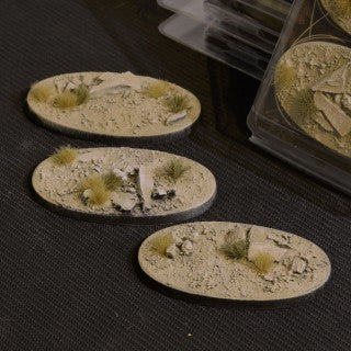 Gamers Grass Battle Ready Bases Arid Steppe Oval 75mm (x3) - Loaded Dice