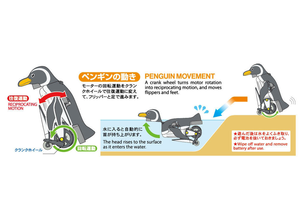 Tamiya Walking & Swimming Penguin - 70271