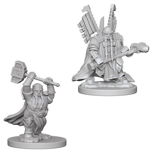 Dwarf Male Paladin (PACK OF 2): D&D Nolzur's Marvelous Unpainted Miniatures (W5) - Loaded Dice Barry Vale of Glamorgan CF64 3HD