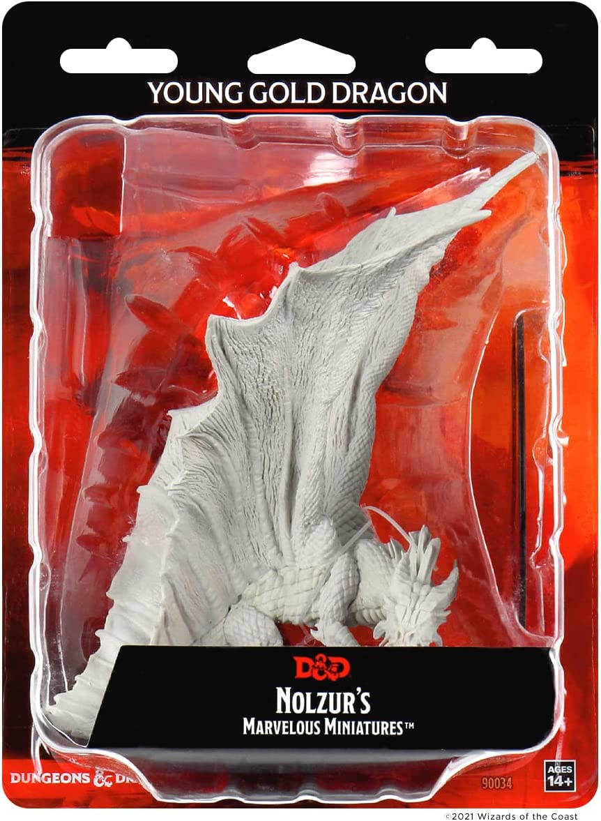Young Gold Dragon: D&D Nolzur's Marvelous Unpainted Miniatures (W11) - Loaded Dice