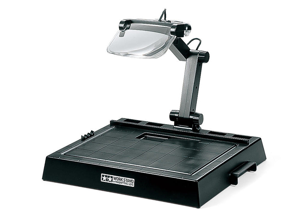 Tamiya Work Stand with Magnifying Lens & LED Lights - 74064