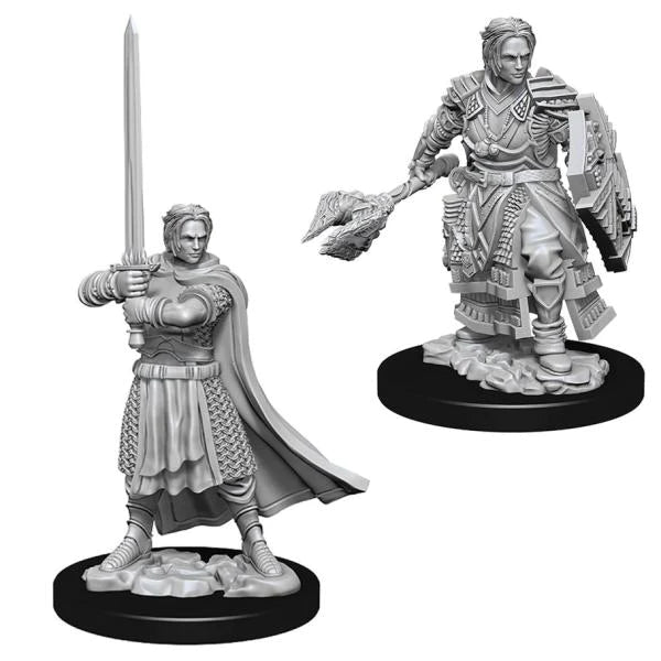 Male Human Cleric (PACK OF 2): D&D Nolzur's Marvelous Unpainted Miniatures (W8) - Loaded Dice Barry Vale of Glamorgan CF64 3HD