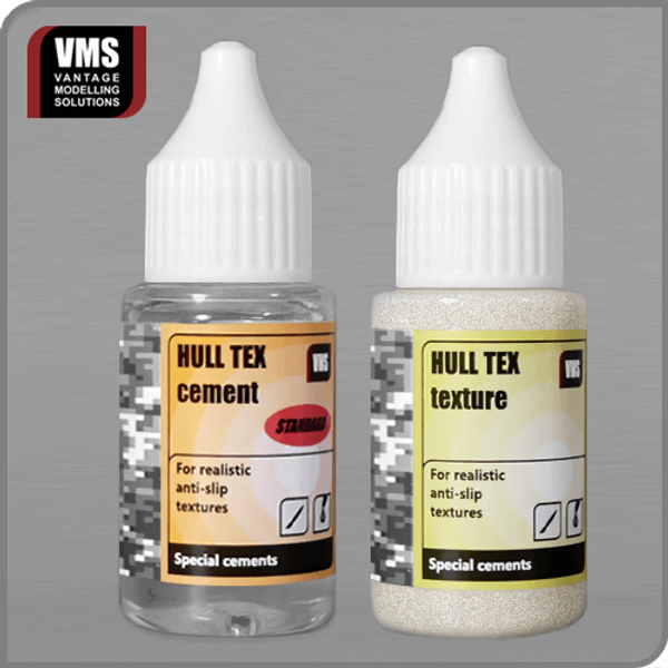 VMS HULL TEX - STANDARD Anti-Slip Texture Set for BRUSH 2x20 ml bundle - Loaded Dice Barry Vale of Glamorgan CF64 3HD