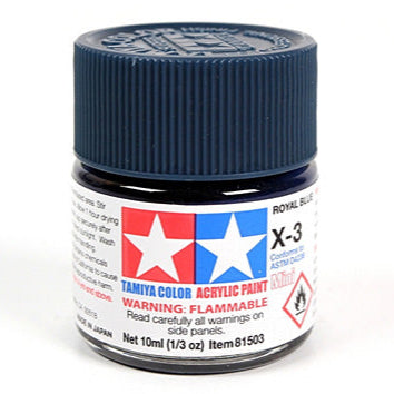 Tamiya Acrylic Paint Mini X-3 Royal Blue - Loaded Dice