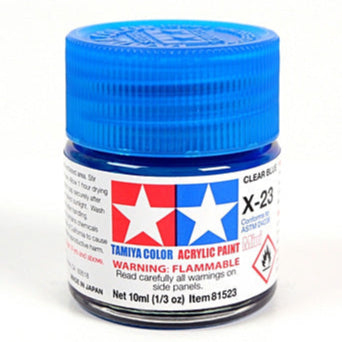 Tamiya Acrylic Paint Mini X-23 Clear Blue - Loaded Dice