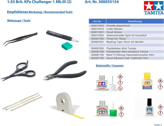 Tamiya 1:35 British Challenger 1 Mk.3 - 35154 - Loaded Dice