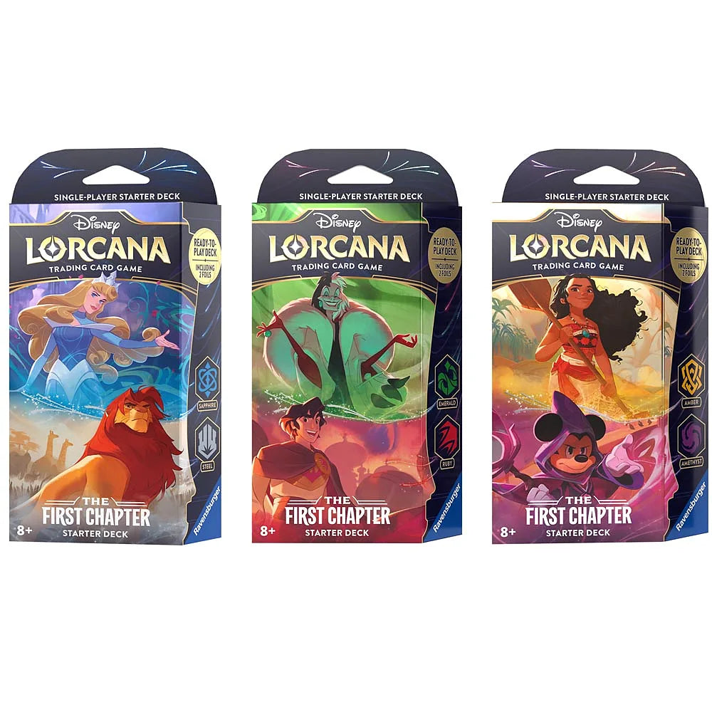 Disney Lorcana Trading Card Game Starter Decks - Release Date 18/8/23 - Loaded Dice Barry Vale of Glamorgan CF64 3HD