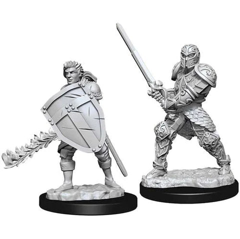 Male Human Fighter: D&D Nolzur's Marvelous Unpainted Miniatures (W8) - Loaded Dice Barry Vale of Glamorgan CF64 3HD