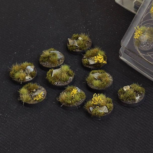 Gamers Grass Battle Ready Bases - Highland Round 25mm (x10) - Loaded Dice