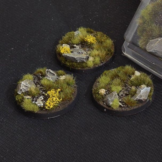 Gamers Grass Battle Ready Bases - Highland Round 50mm (x3) - Loaded Dice