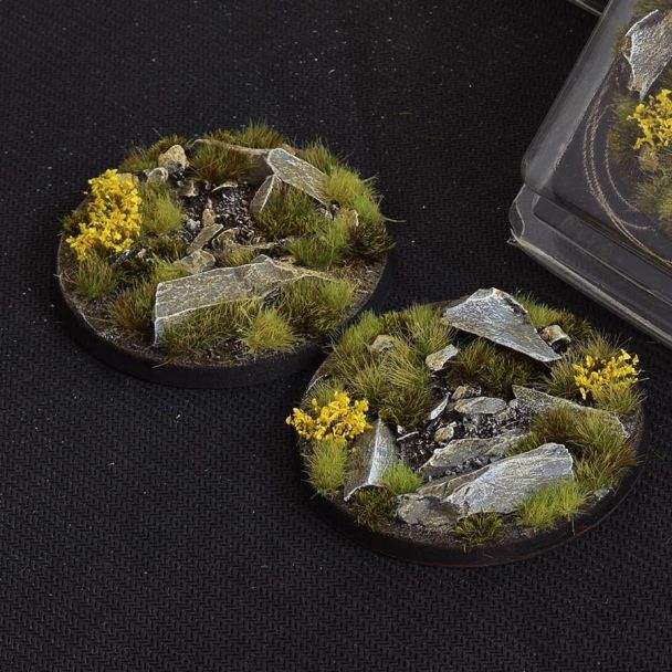 Gamers Grass Battle Ready Bases - Highland Round 60mm (x2) - Loaded Dice