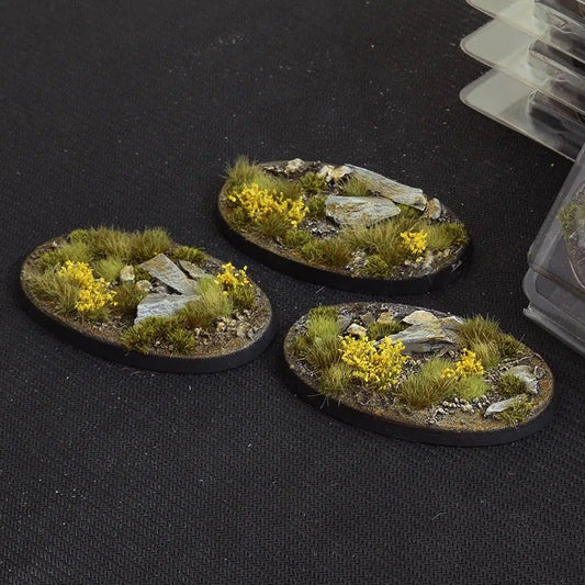 Gamers Grass Battle Ready Bases - Highland Oval 75mm (x3) - Loaded Dice