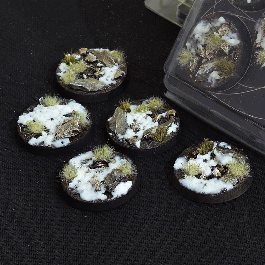 Battle Ready Bases Winter Round 40mm (x5) - Loaded Dice Barry Vale of Glamorgan CF64 3HD