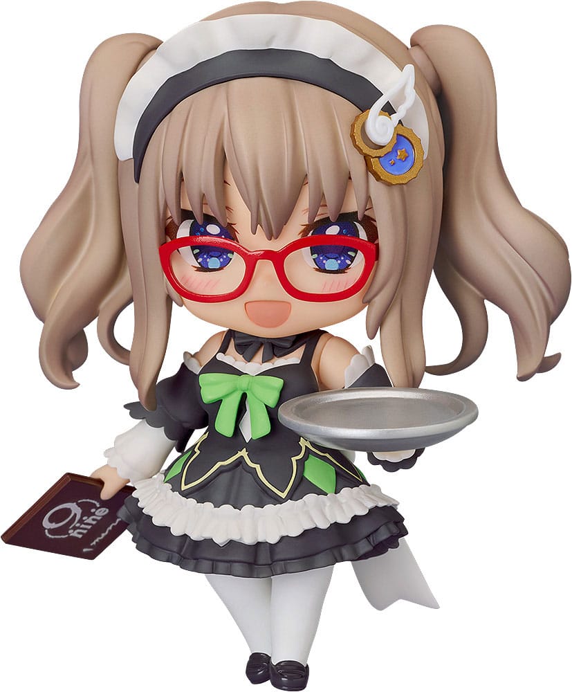 Miyako Kujo Maid Ver. Nendoroid by Good Smile Company with serving tray and menu, 9-nine-