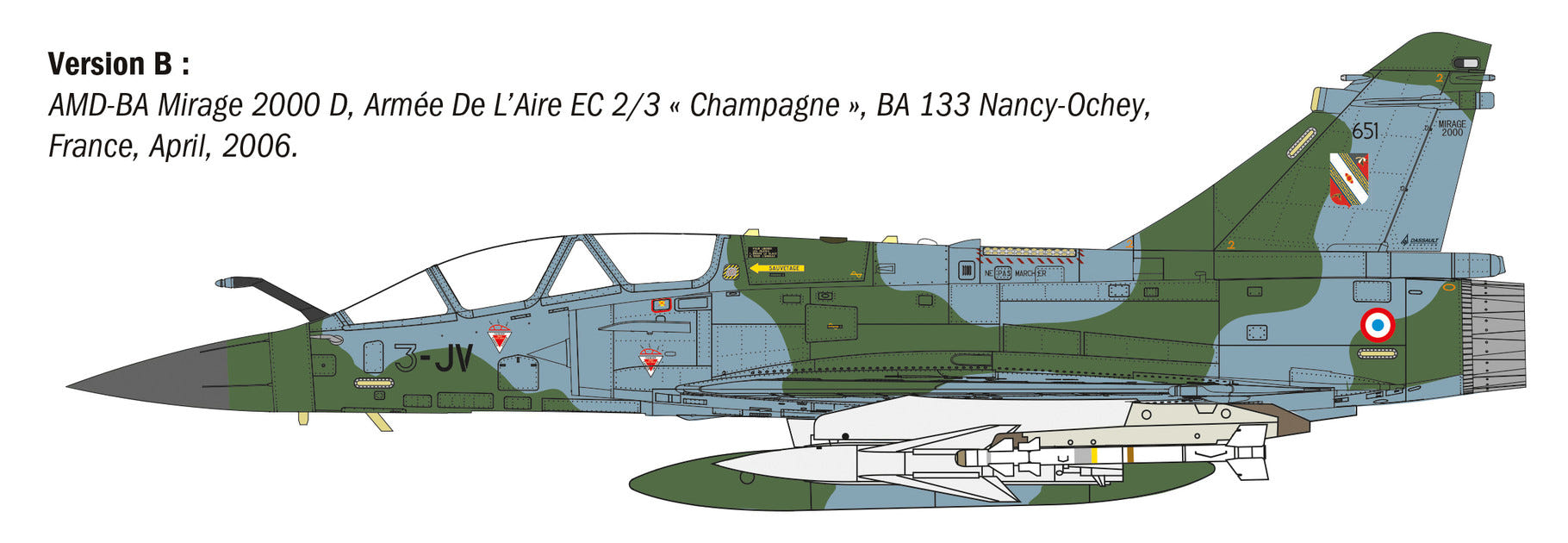 Italeri 1:72 Mirage 2000 B/D - 90023