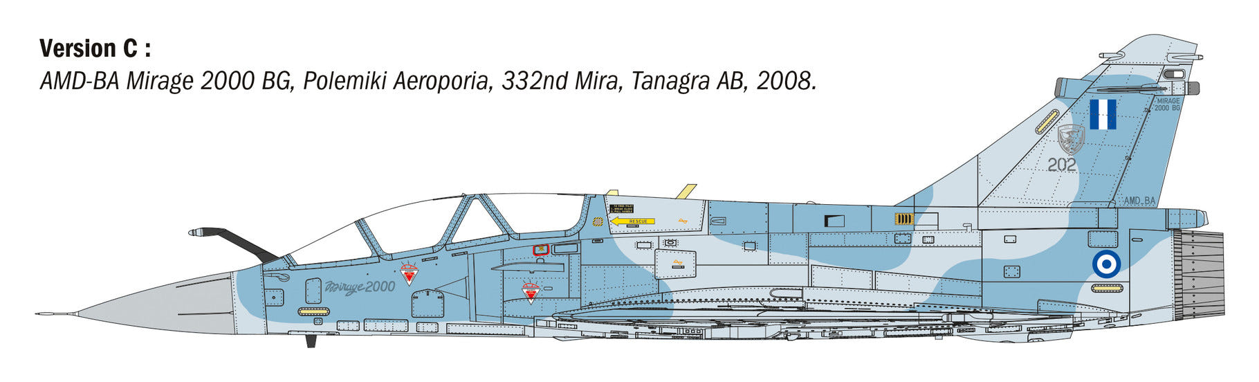 Italeri 1:72 Mirage 2000 B/D - 90023