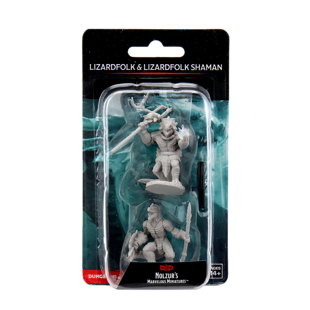 D&D Nolzurs Marvelous Miniatures: Lizardfolk & Lizardfolk Shaman - Wave 12 - Loaded Dice