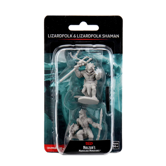 D&D Nolzurs Marvelous Miniatures: Lizardfolk & Lizardfolk Shaman - Wave 12 - Loaded Dice