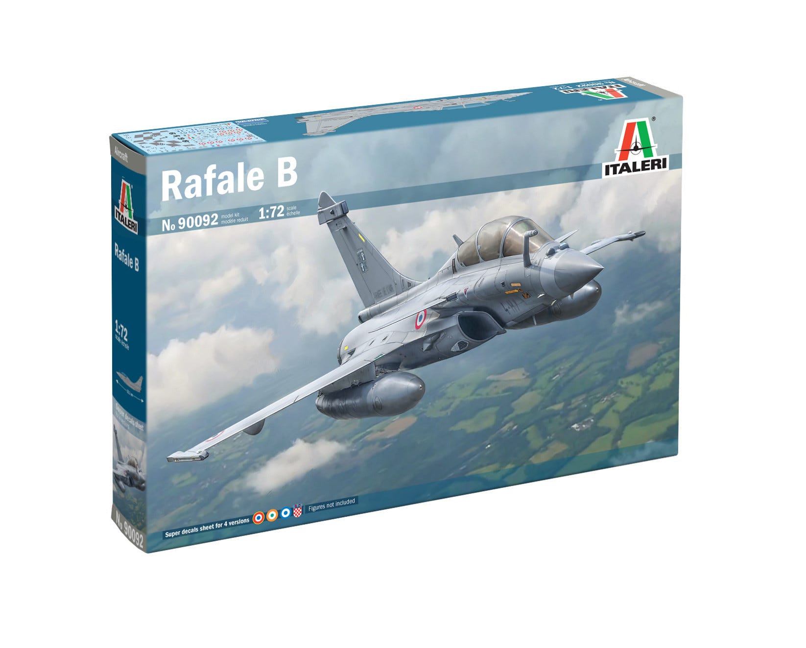 Italeri 1:72 Rafale B Two-Seat French Fighter Aircraft - 90092