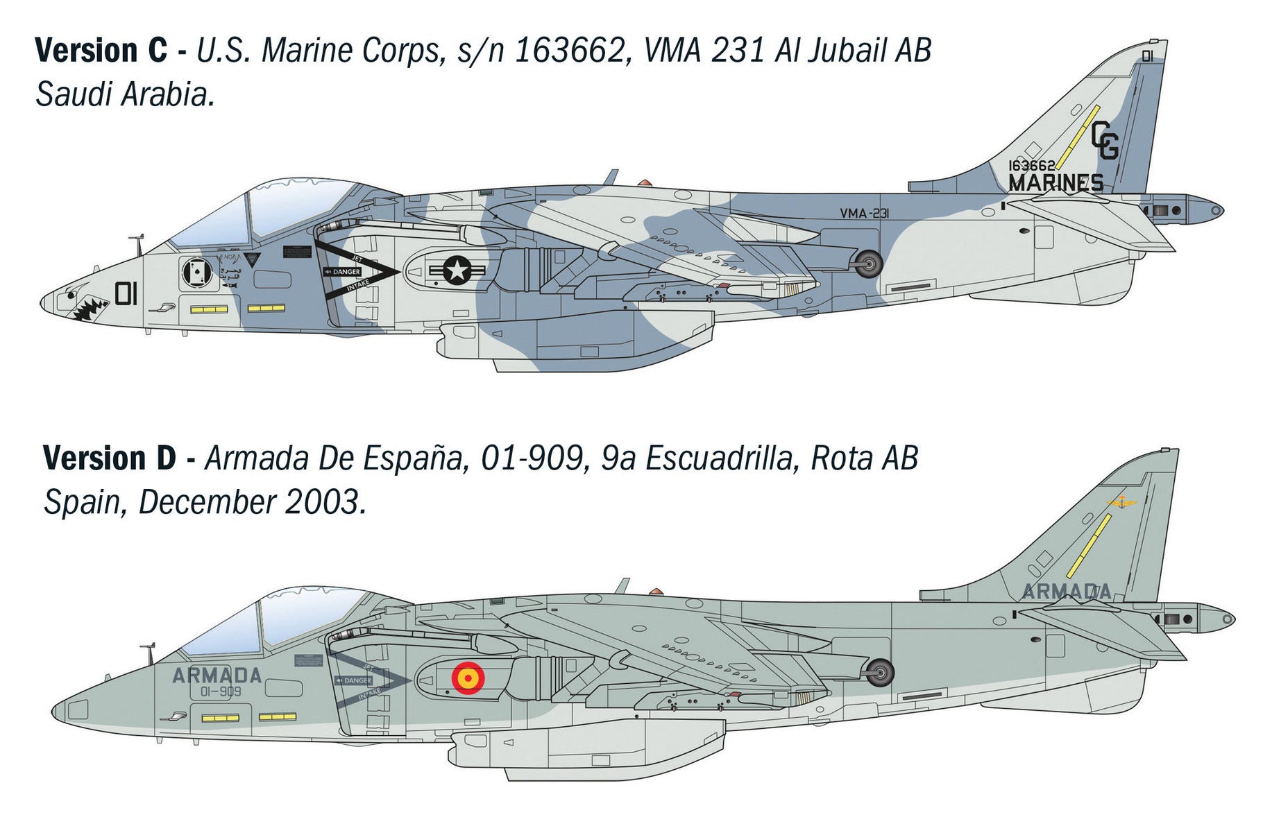 Italeri 1:72 AV-8B Harrier II - 90193