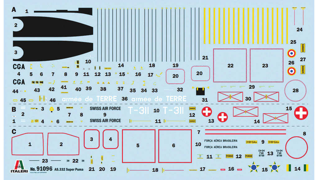 Italeri 1:72 AS332 Super Puma - 91096