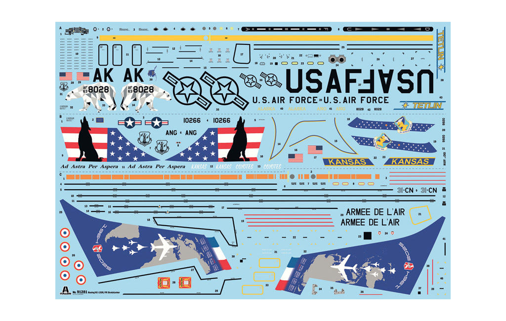 Italeri 1:72 KC-135 R/FR Stratotanker Aerial Refuelling Aircraft - 91281